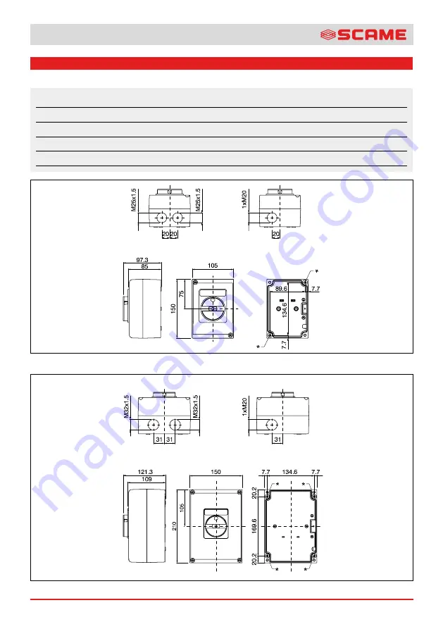 Scame ISOLATORS-EX 20A Installation, Use And Maintenance Manual Download Page 10