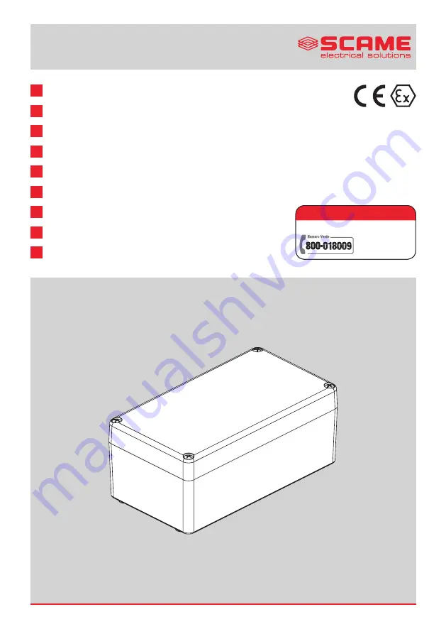 Scame ZENITH-P 644.0200 Скачать руководство пользователя страница 1