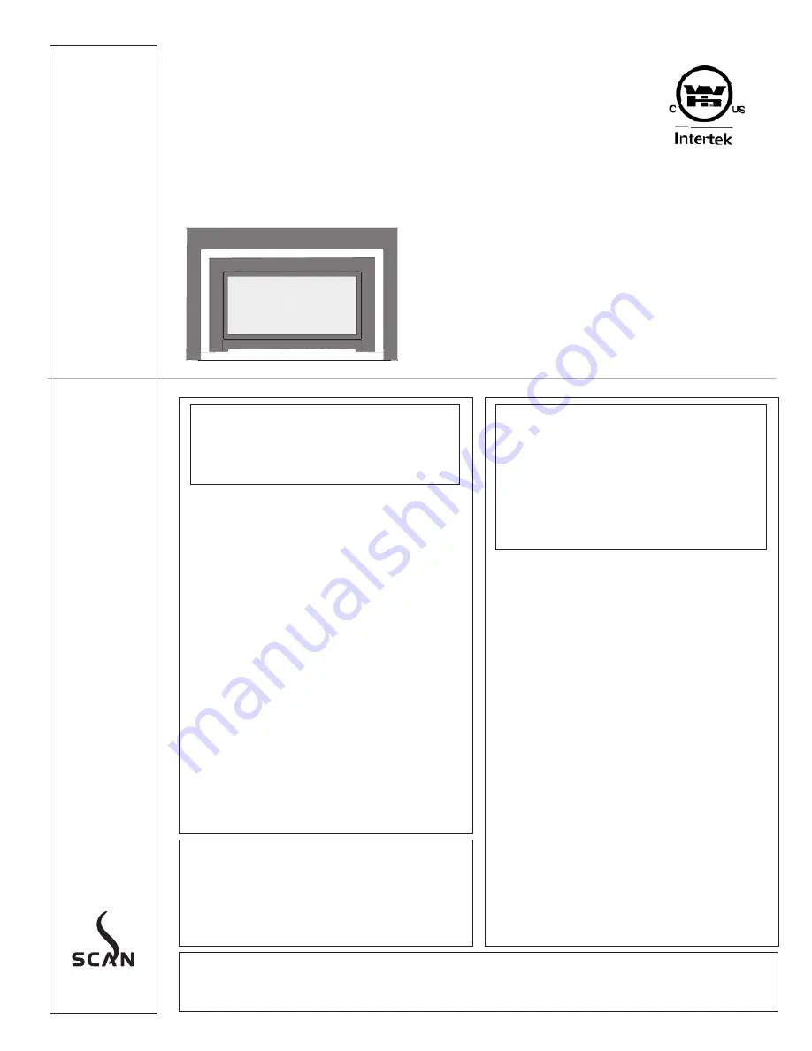 SCAN 45i Installation And Operation Instructions Manual Download Page 1