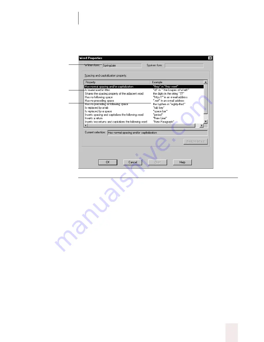 ScanSoft DRAGON NATURALLYSPEAKING Legal 6.1 Manual Download Page 185