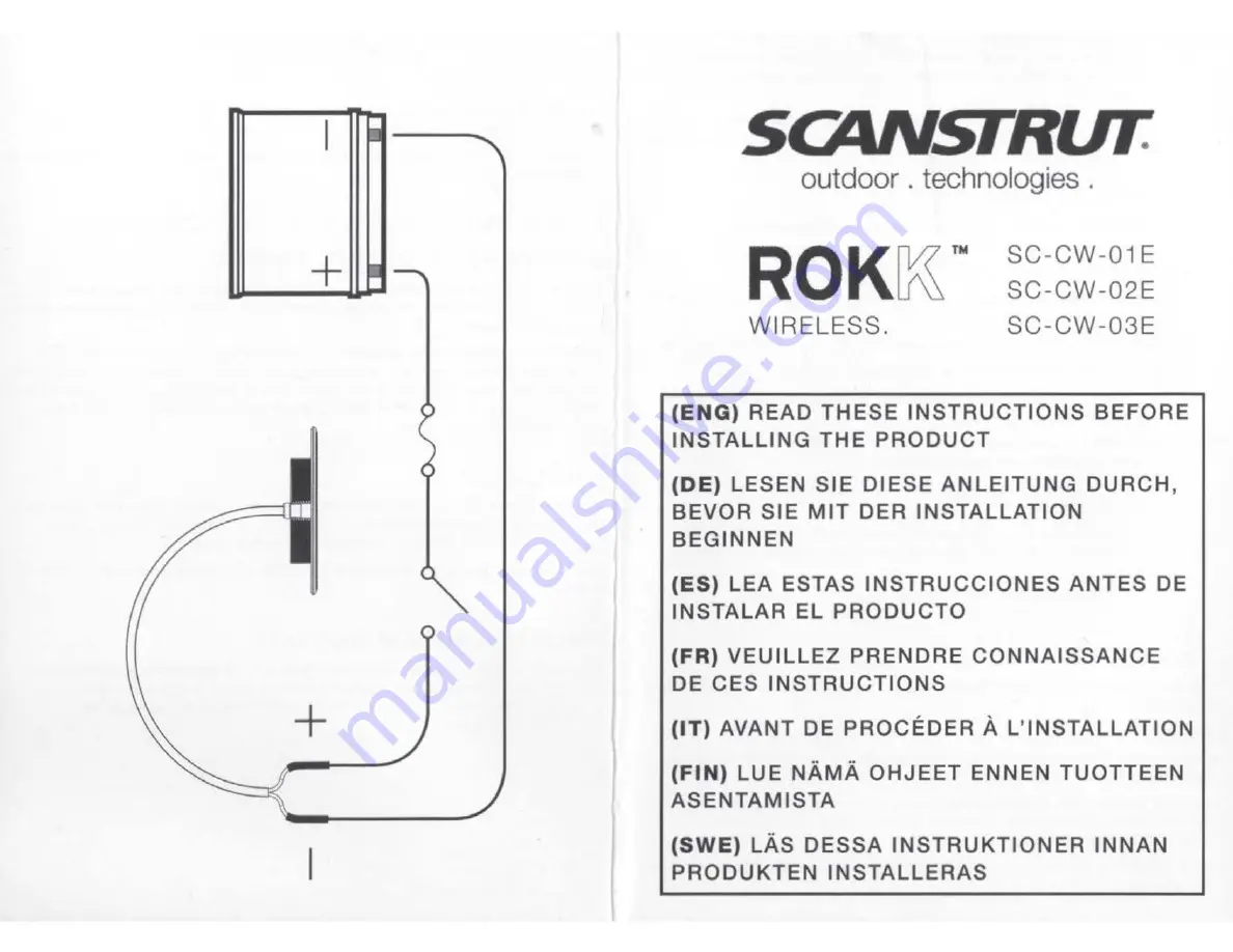 Scanstrut ROKK SC-CW-01 E Manual Download Page 1