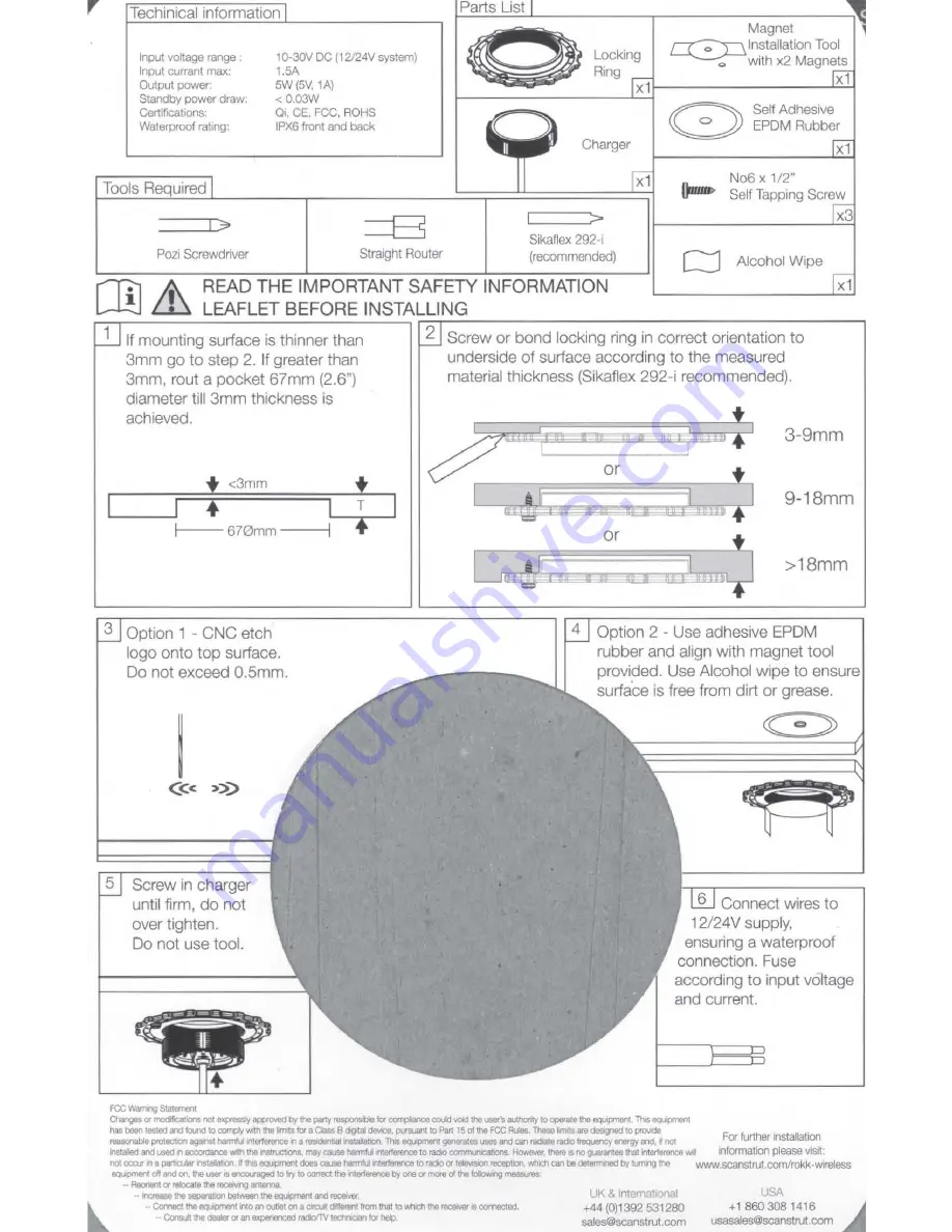 Scanstrut ROKK SC-CW-01 E Manual Download Page 6