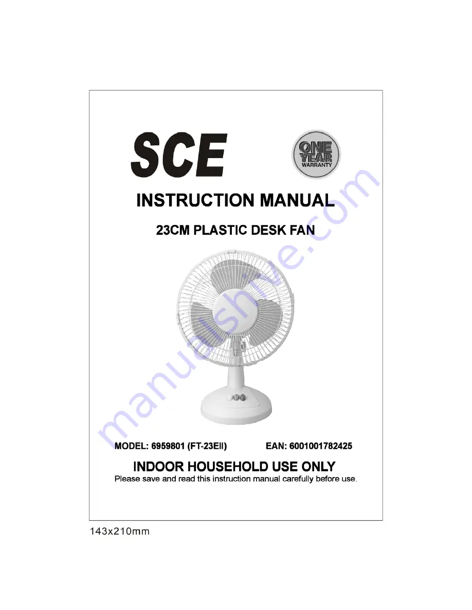 SCE 6959801 FT-23EII Instruction Manual Download Page 1