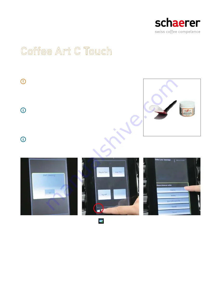 Schaerer Coffee Art C Touch Daily Cleaning Instructions Download Page 1