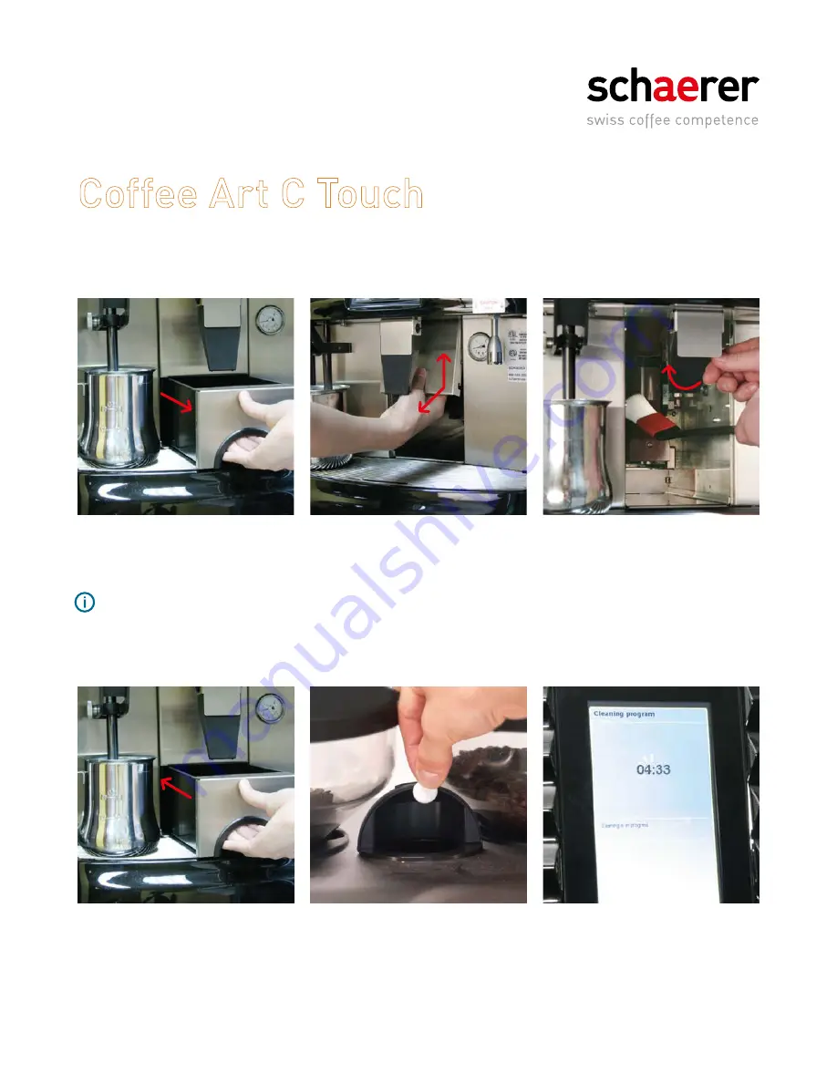 Schaerer Coffee Art C Touch Daily Cleaning Instructions Download Page 2