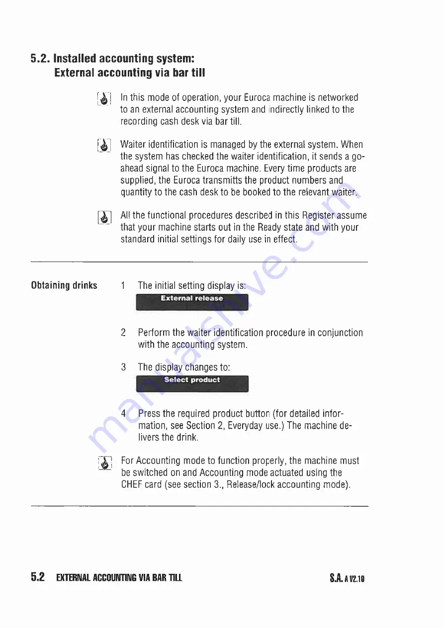 Schaerer Euroca User Manual Download Page 46