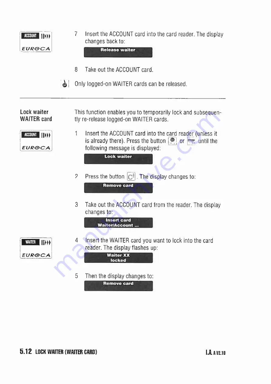 Schaerer Euroca User Manual Download Page 64