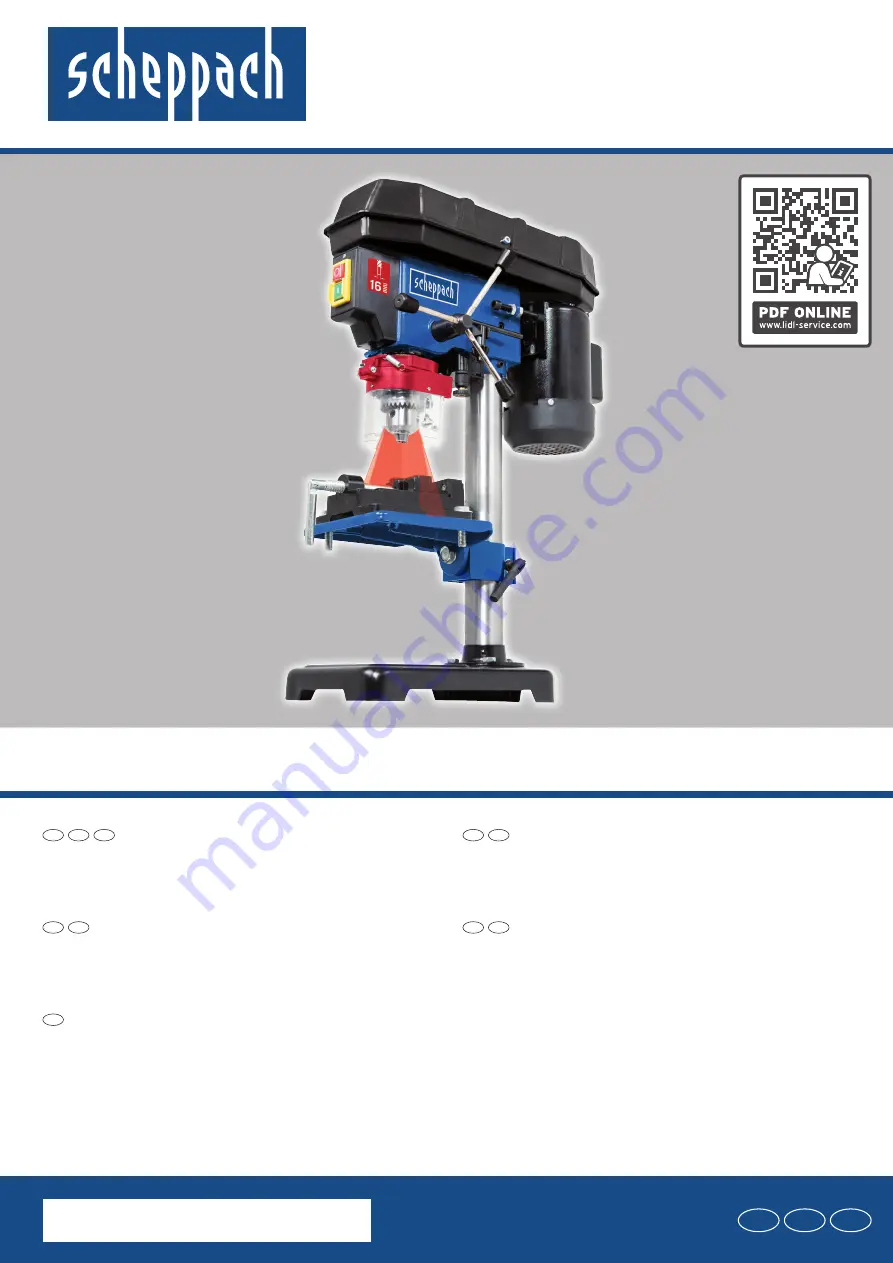 Scheppach DP16VLS Operating And Safety Instructions Manual Download Page 1