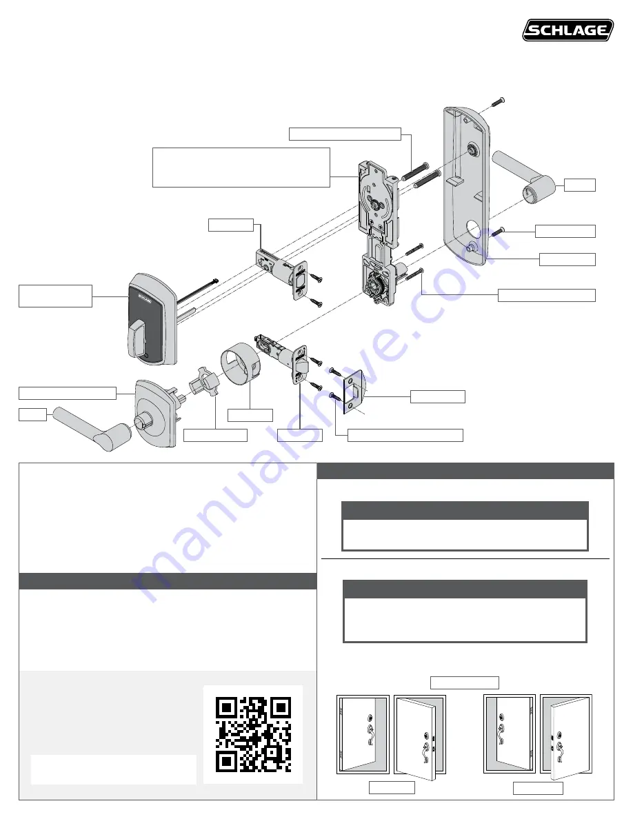 Schlage FE410F Installation Instructions Manual Download Page 1