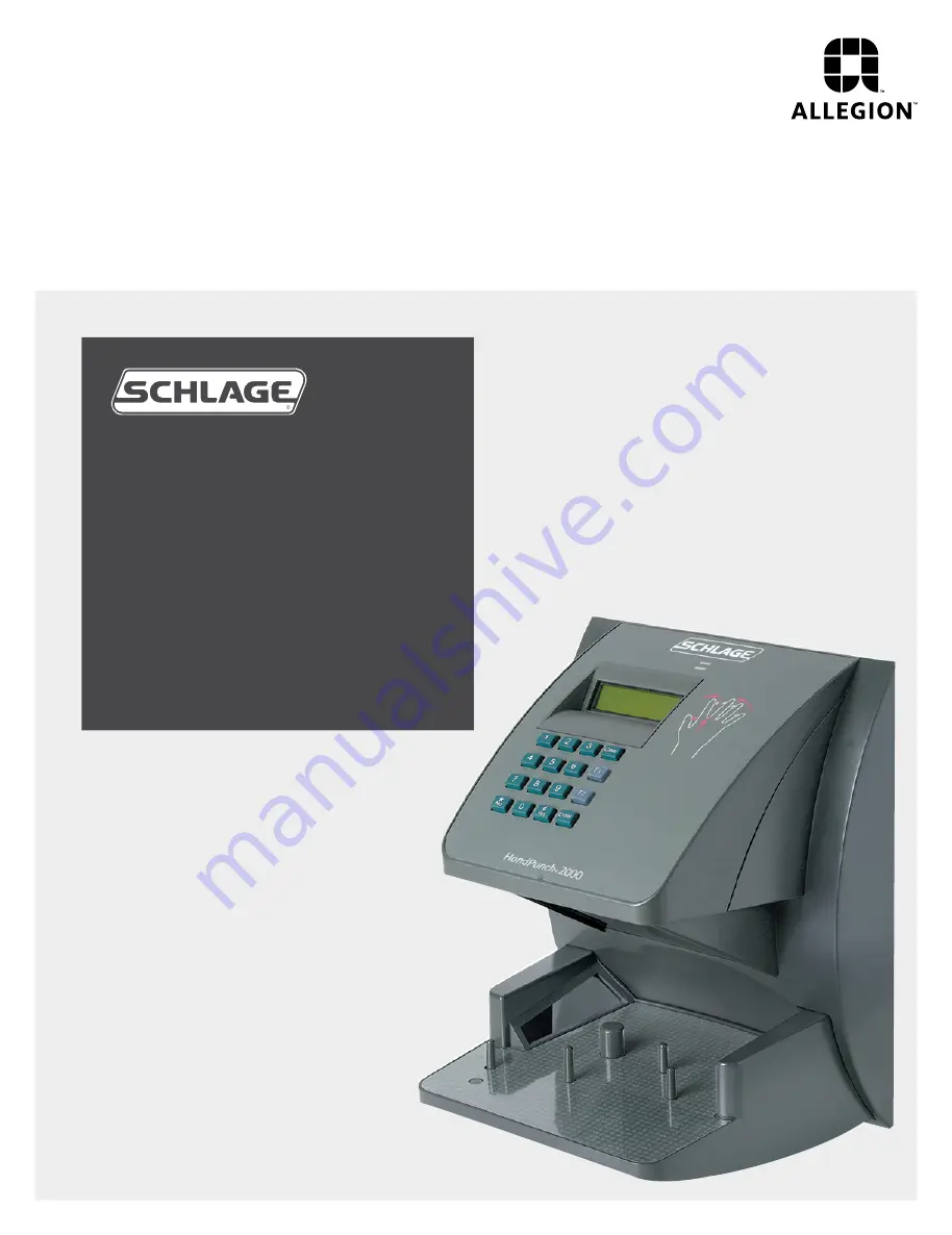 Schlage Schlage HandPunch 2000 User Manual Download Page 1