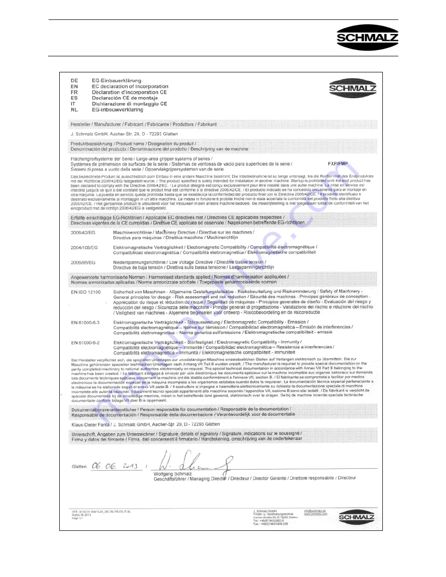 Schmalz FXP-S-SVK SPB2 Operating Instructions Manual Download Page 27