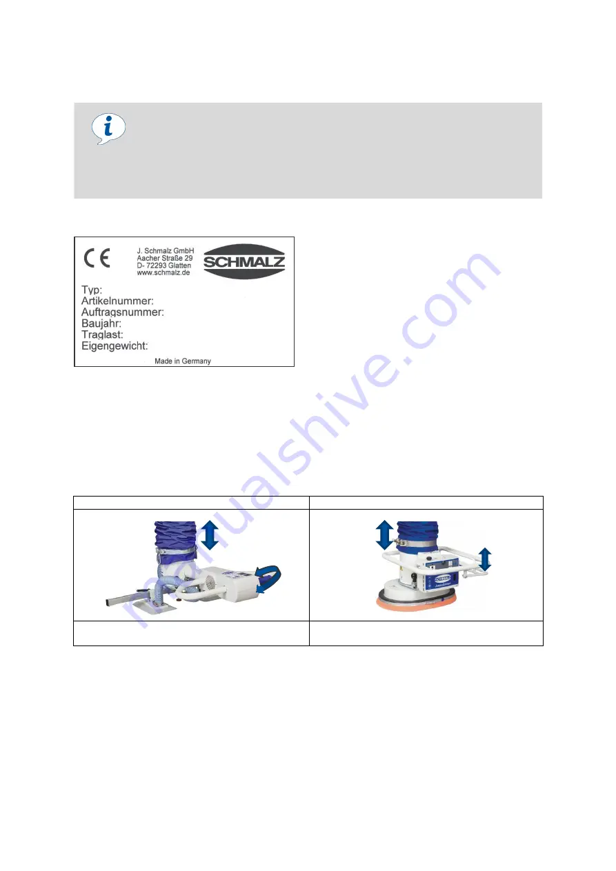 Schmalz Jumbo Ergo Operating Instructions Manual Download Page 15