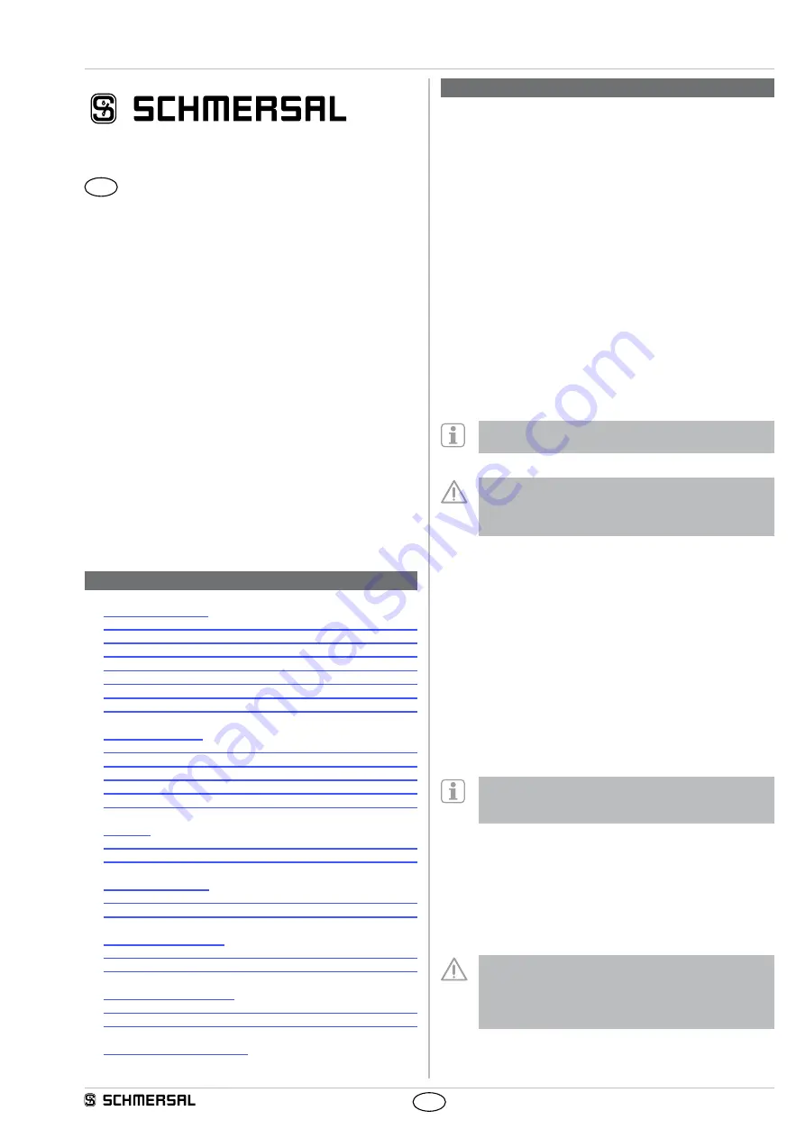 schmersal AZM190 Operating Instructions Manual Download Page 1