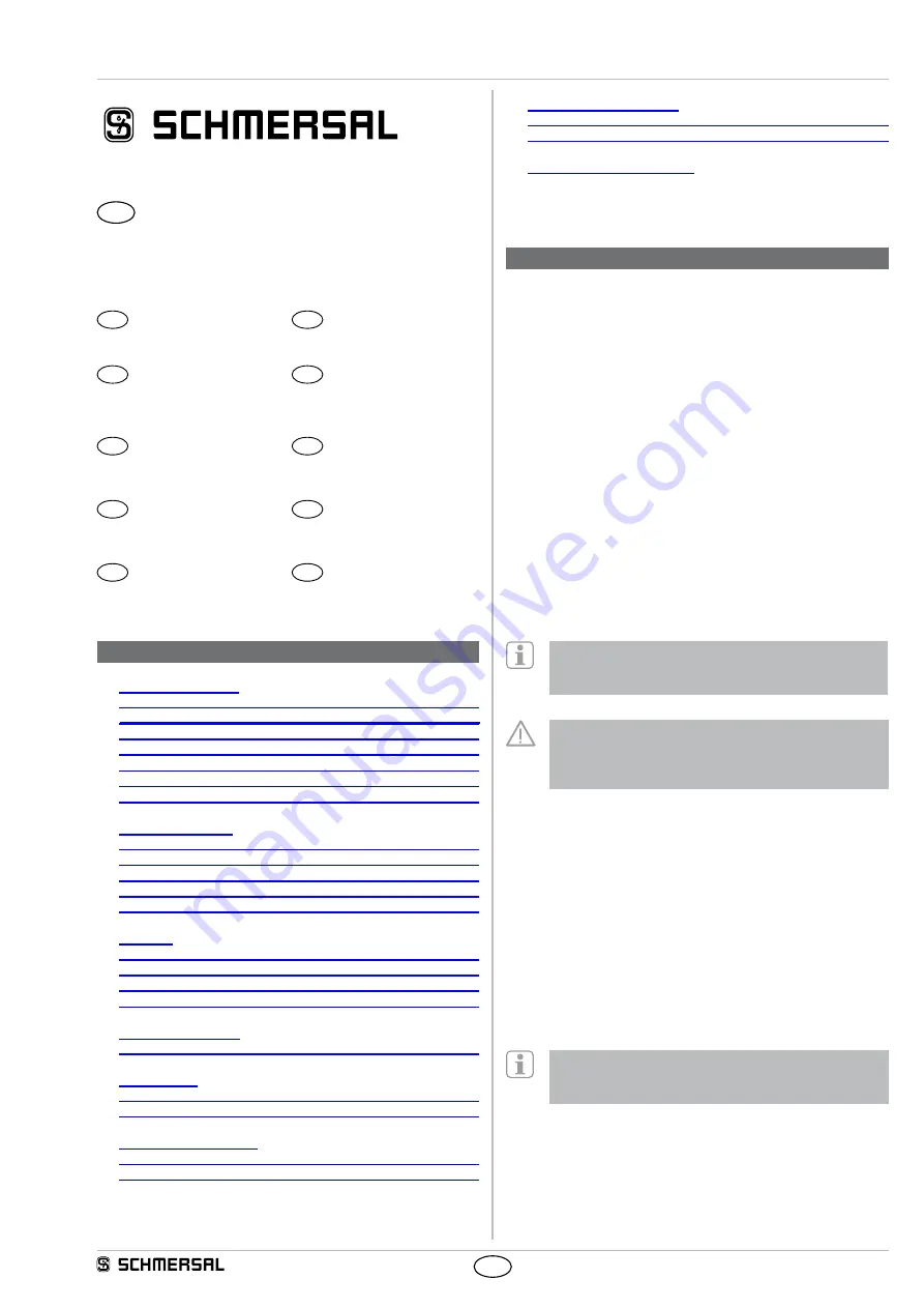 schmersal BNS 260 AS Operating Instructions Manual Download Page 1