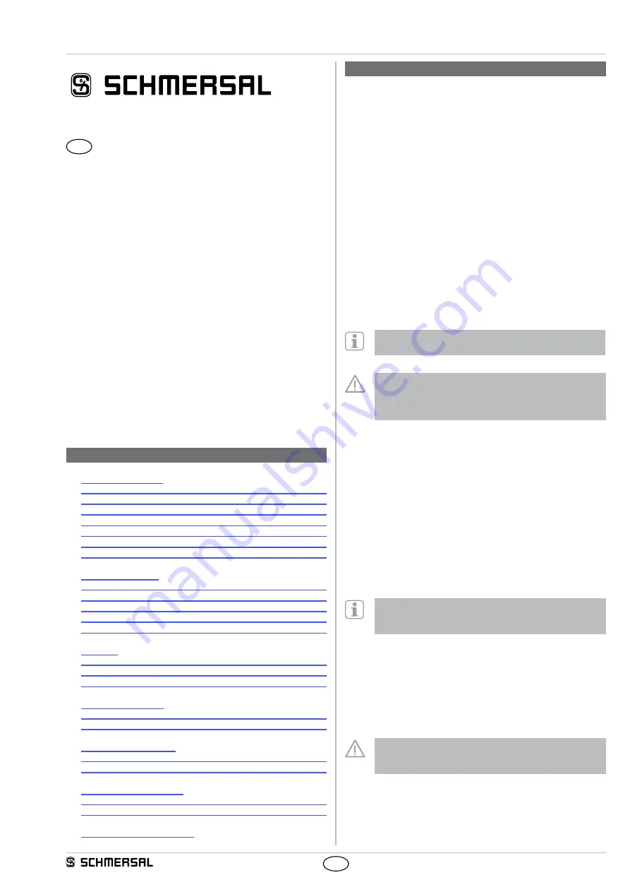 schmersal ZQ 700 Operating Instructions Manual Download Page 1