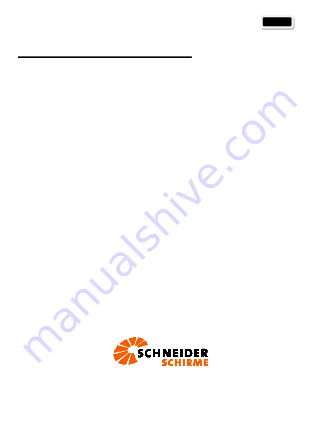 Schneider Schirme 100293984a Assembly And Operating Instructions Manual Download Page 61