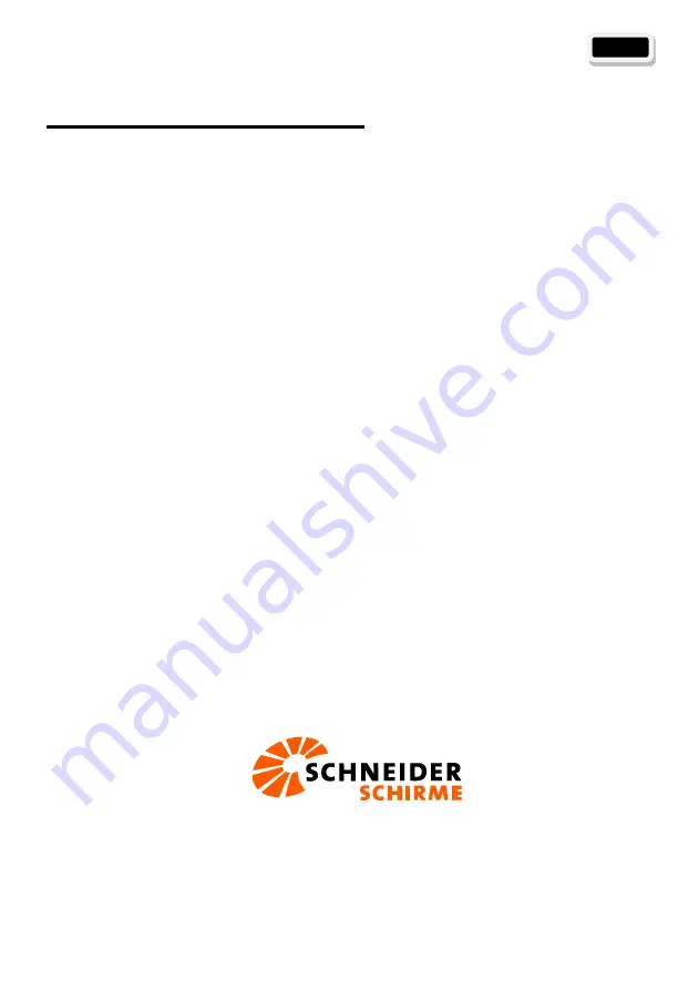 Schneider Schirme 619-00 Assembly And Operating Instructions Manual Download Page 37