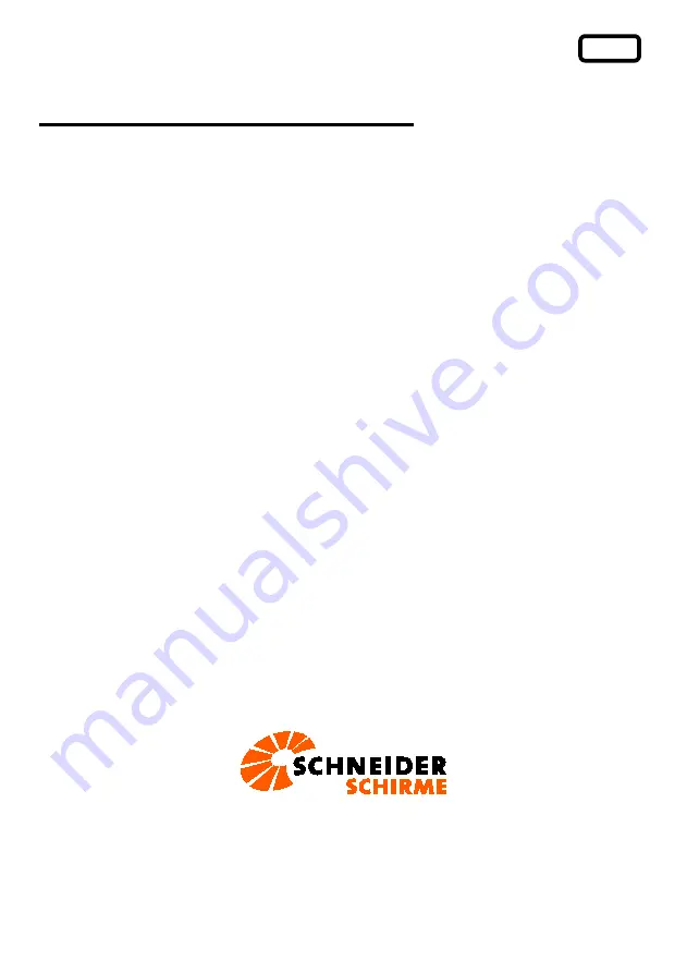 Schneider Schirme 776-00 Assembly And Operating Instructions Manual Download Page 25