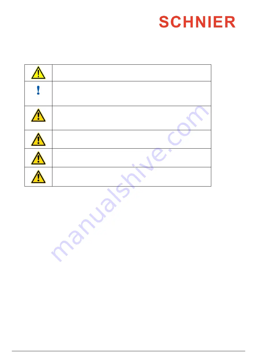 SCHNIER 810353 Operating Manual Download Page 6