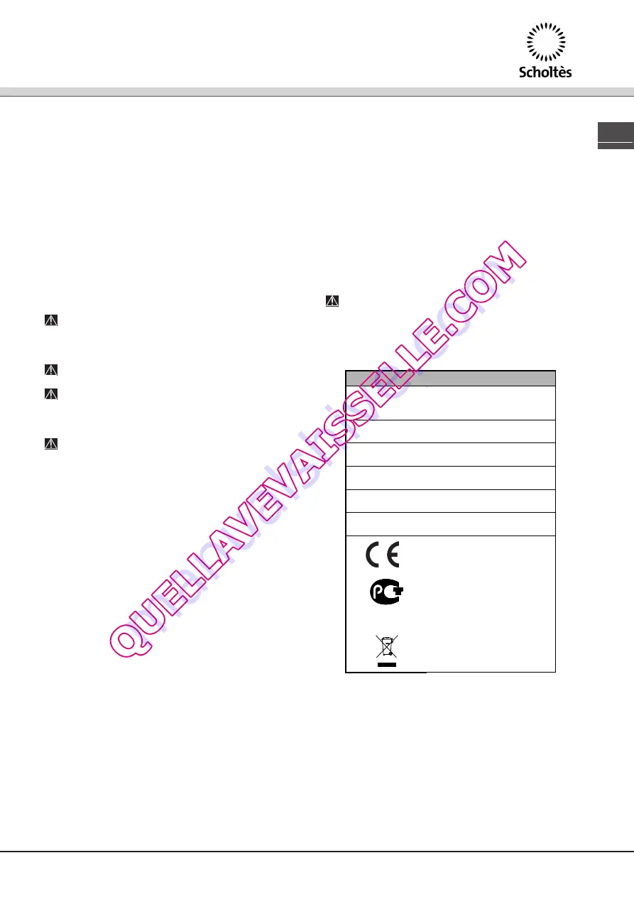 SCHOLTES LPE 14-308A+ Скачать руководство пользователя страница 3