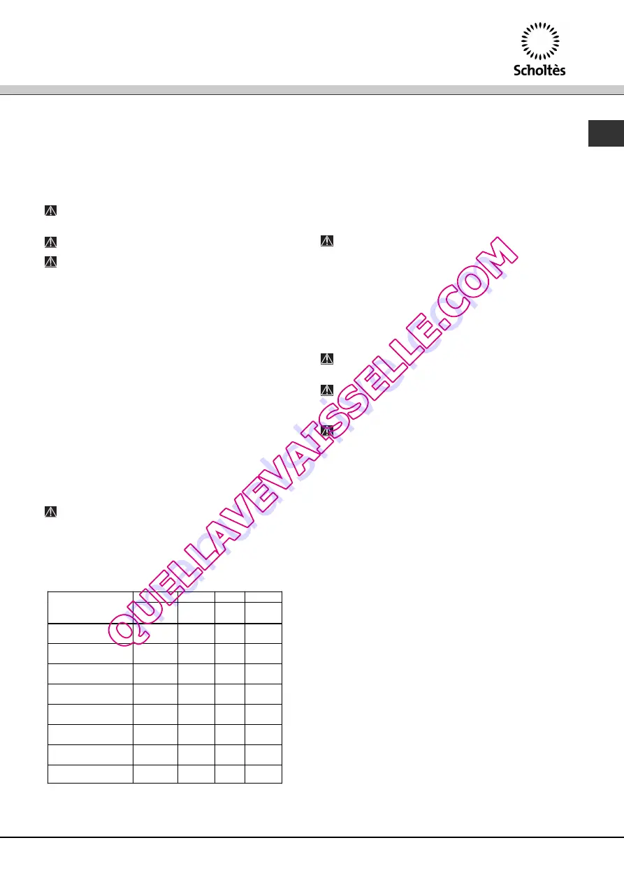 SCHOLTES LPE 14-308A+ Operating Instructions Manual Download Page 19