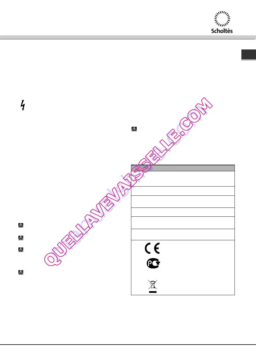 SCHOLTES LPE 14-308A+ Operating Instructions Manual Download Page 27