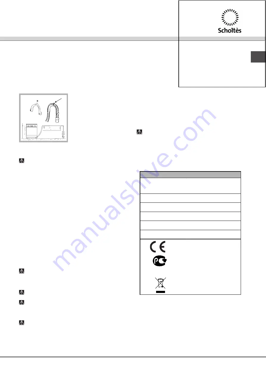 SCHOLTES LTE 14-3211 Operating Instructions Manual Download Page 39