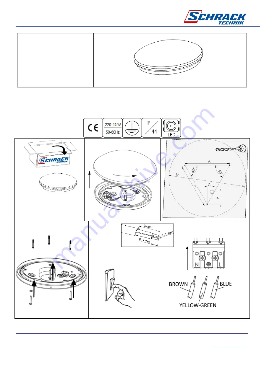 Schrack Technik KARO LED Series Скачать руководство пользователя страница 1