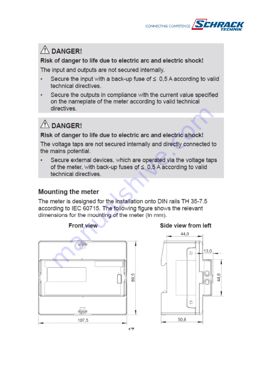 Schrack MGDIZ Series Instructions For Use Manual Download Page 17