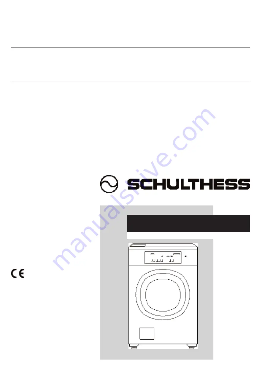 Schulthess SPIRIT ProLine WE 8120 Manual Download Page 1