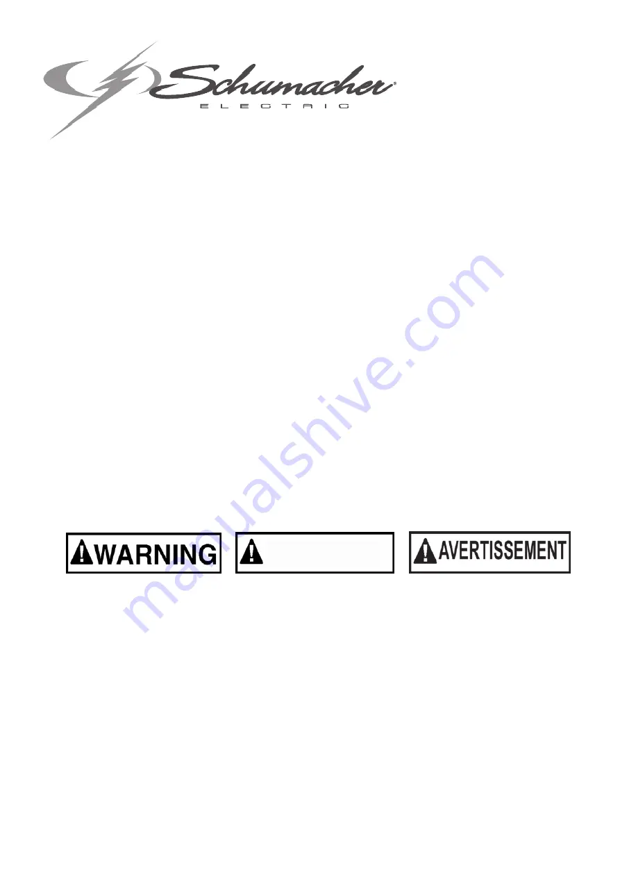 Schumacher Electric PID-410 Owner'S Manual Download Page 1