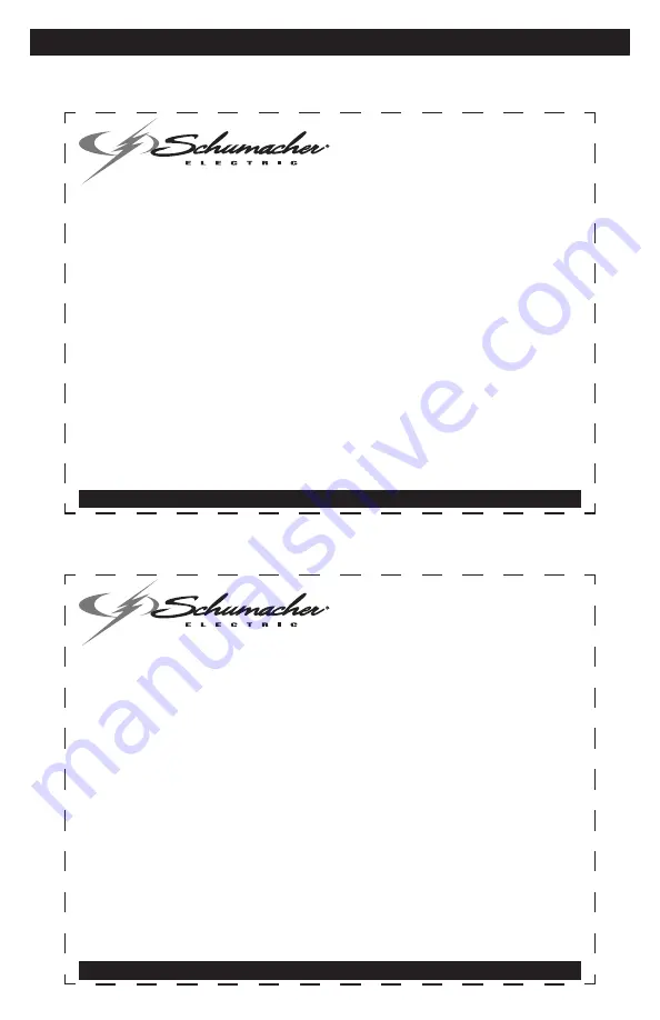 Schumacher BATTERY EXTENDER BE01251 Owner'S Manual Download Page 19