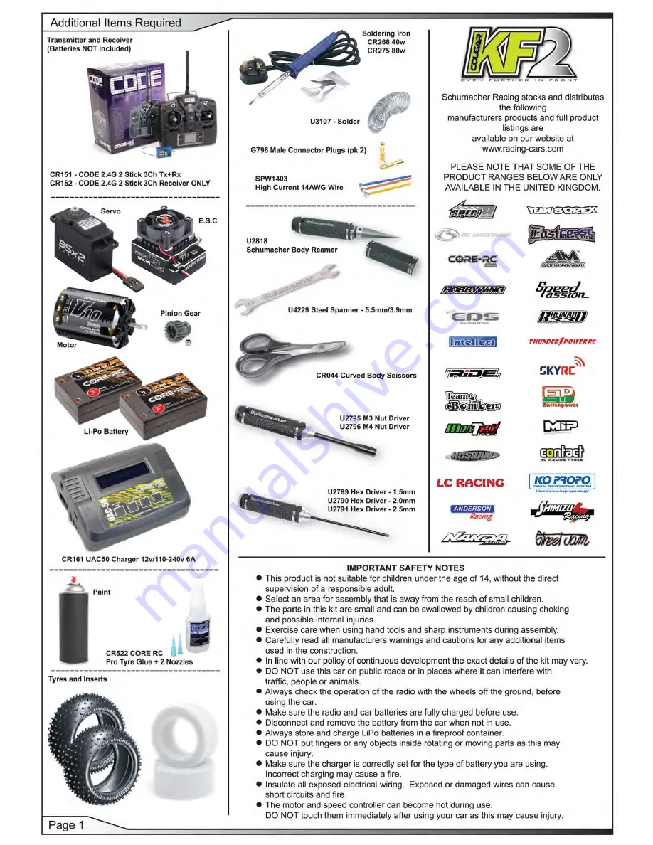 Schumacher Cougar KF2 Скачать руководство пользователя страница 2