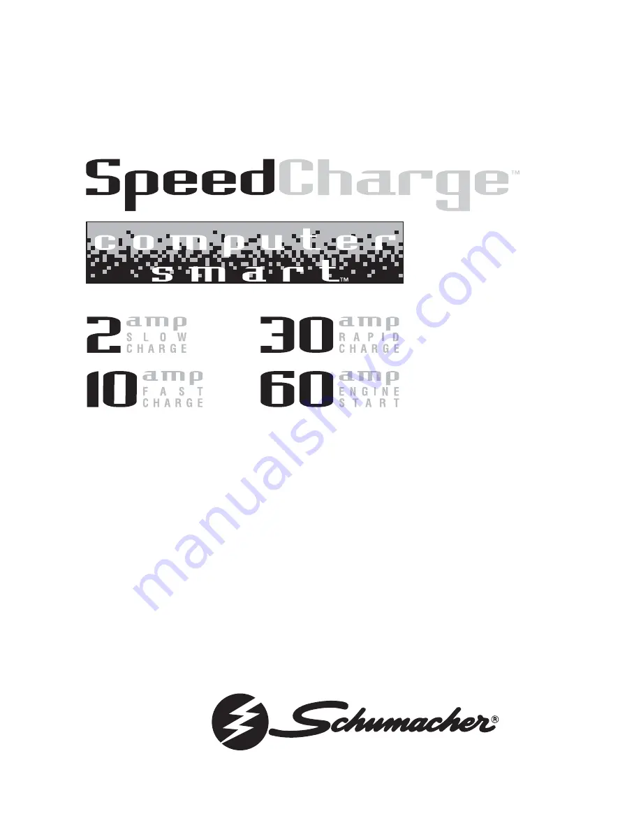 Schumacher SC-6000A SpeedCharge Owner'S Manual Download Page 1