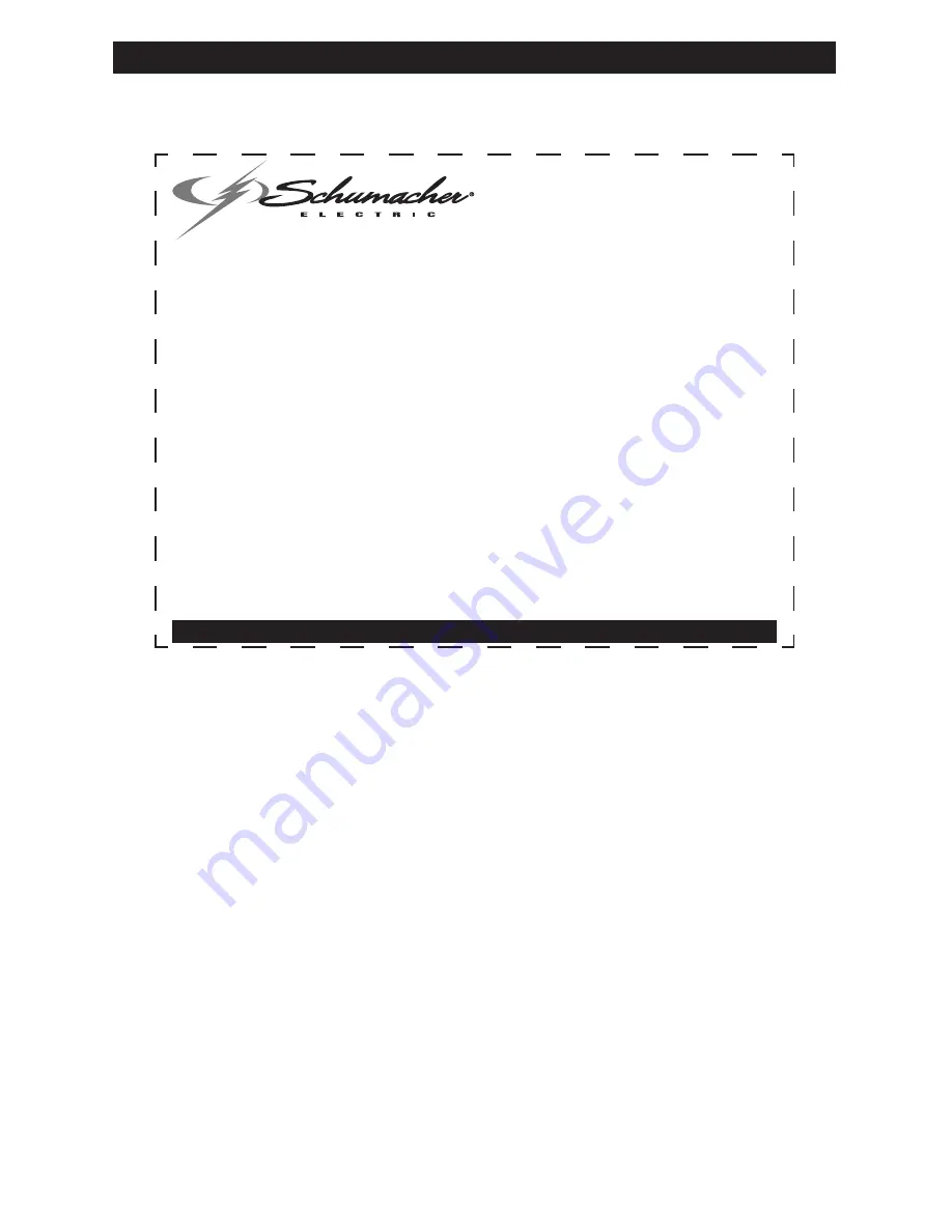 Schumacher SS-15A1-OB Owner'S Manual Download Page 20