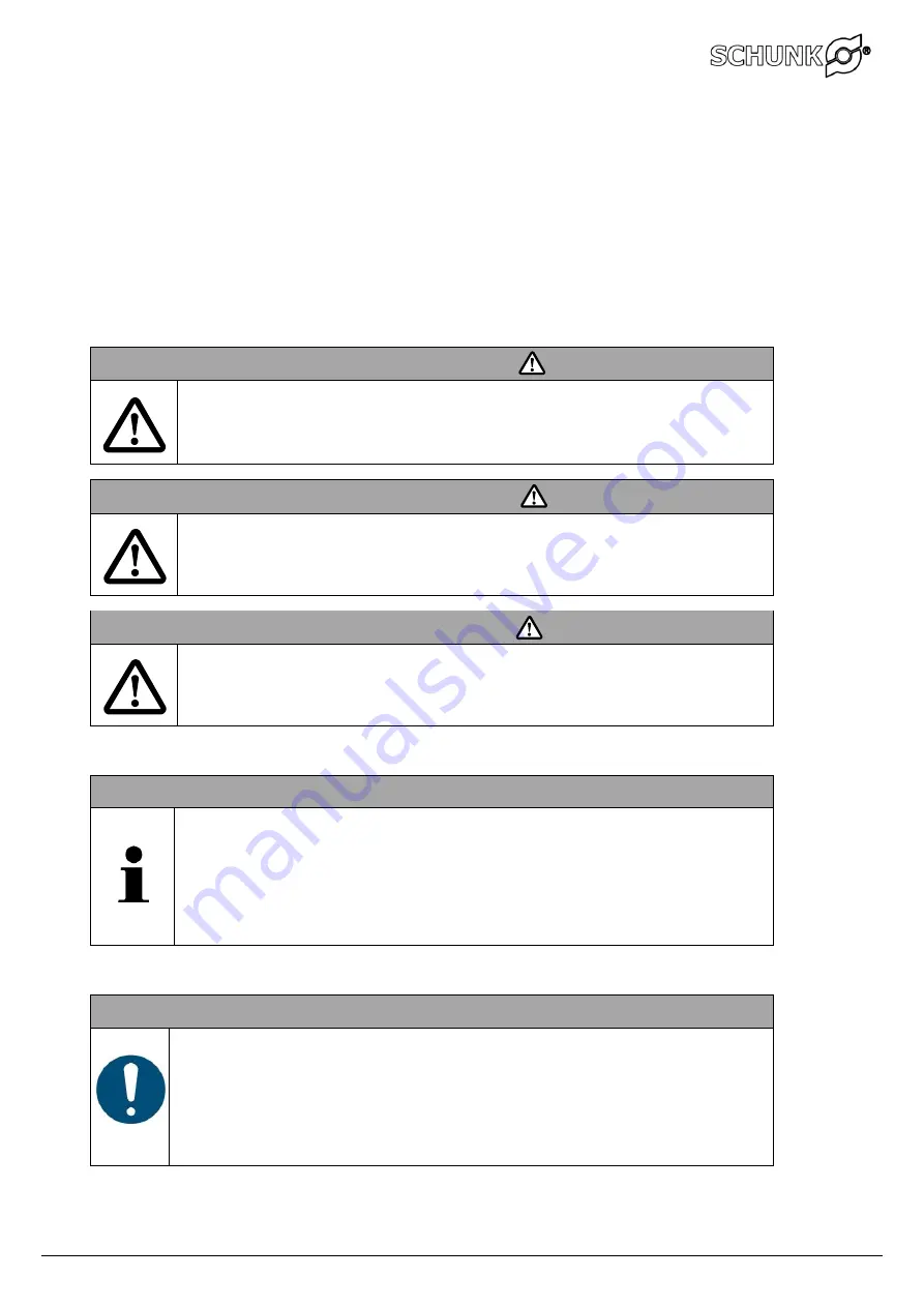 SCHUNK KSC-D 125 Installation And Operating Instruction Download Page 4