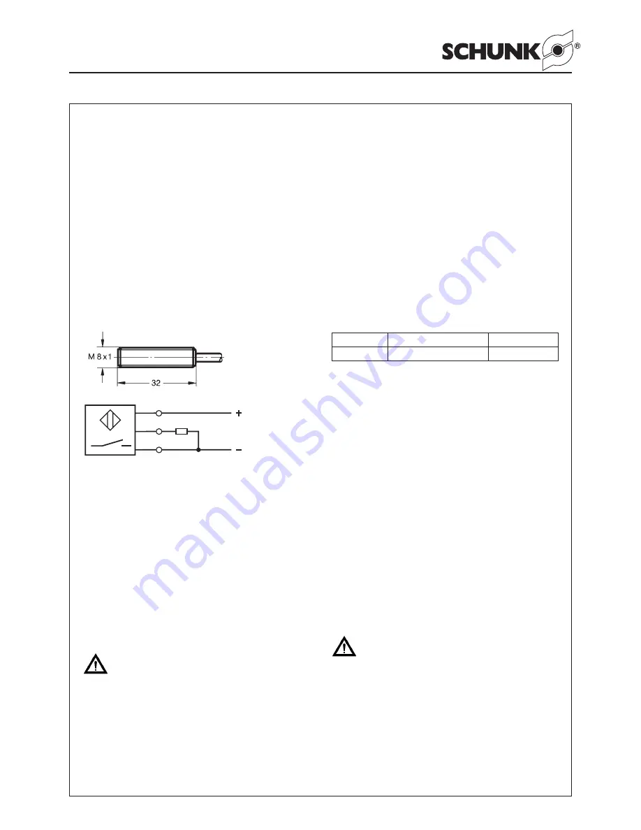 SCHUNK PGH 150 Operating Manual Download Page 9