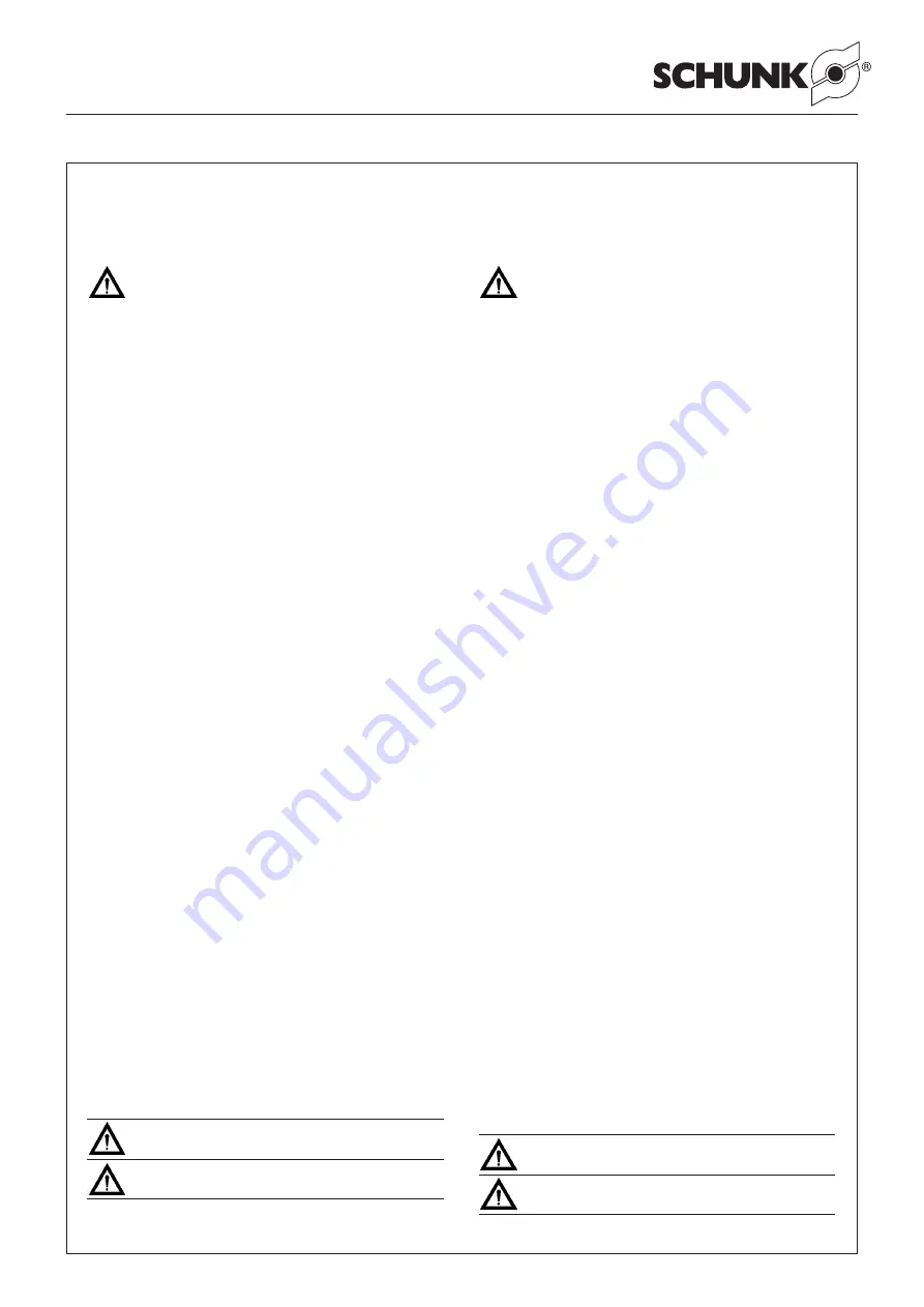 SCHUNK SWG 10 Assembly And Operating Manual Download Page 3