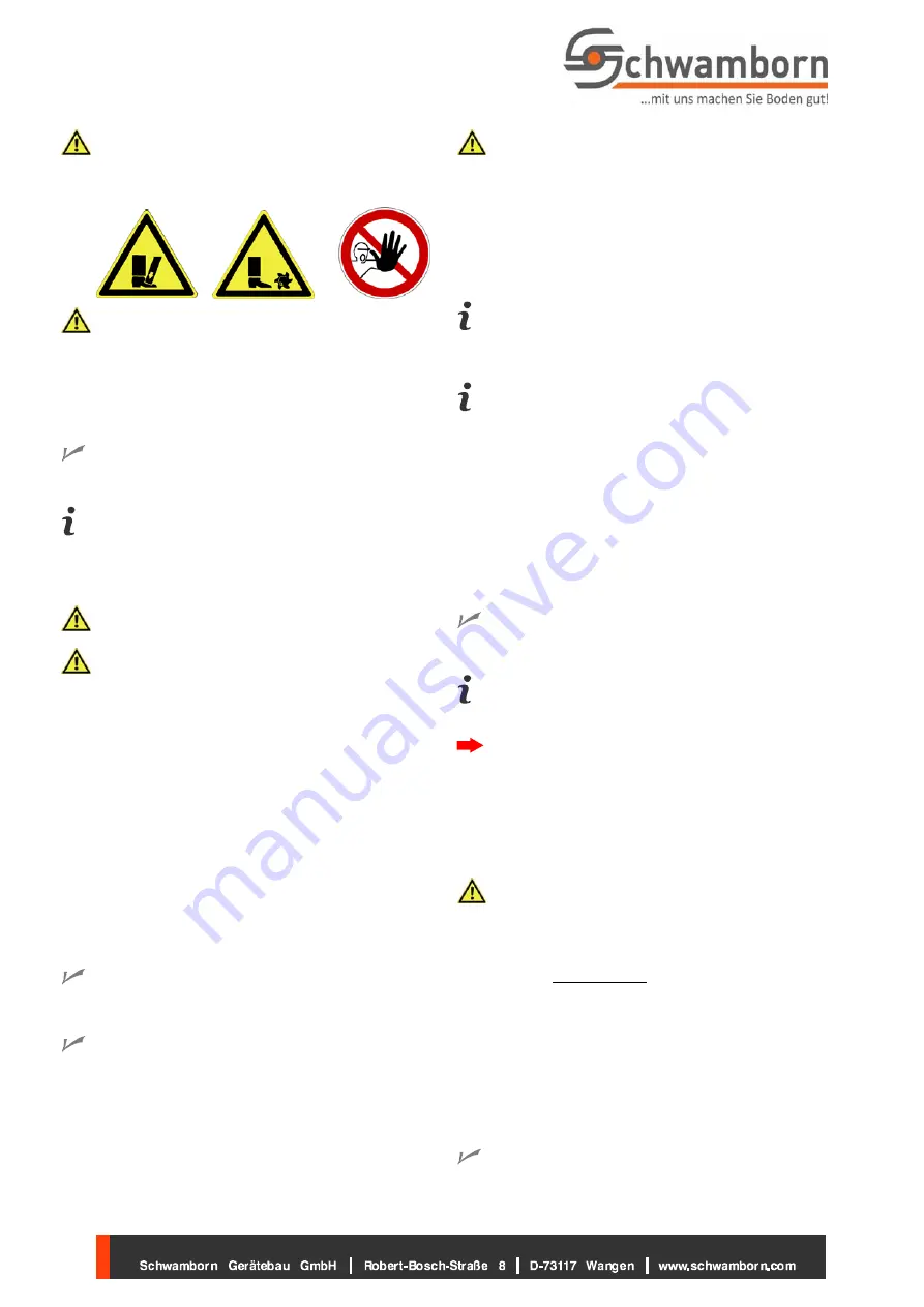 Schwamborn BEF 320EX Original Operating Manual Download Page 32