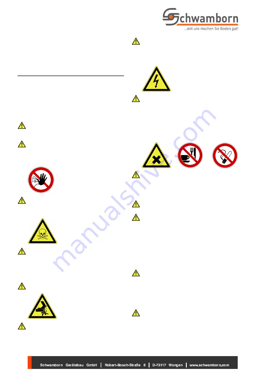 Schwamborn DSM 430 Translation Of The Original Operating Manual Download Page 16