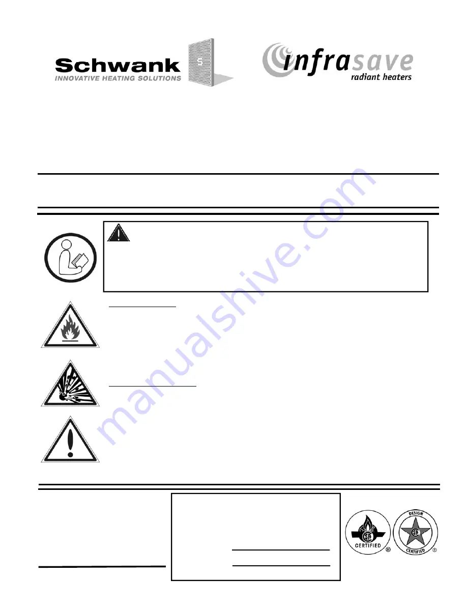 Schwank ecoSchwank-X Installation & Owner'S Manual Download Page 1