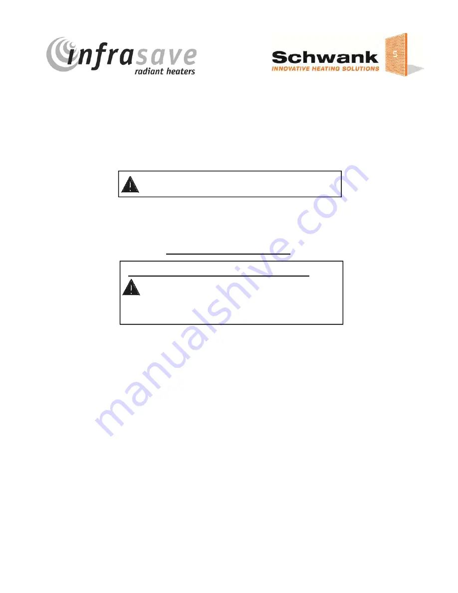 Schwank infrasave 4BL6-CB Installation & Owner'S Manual Download Page 3