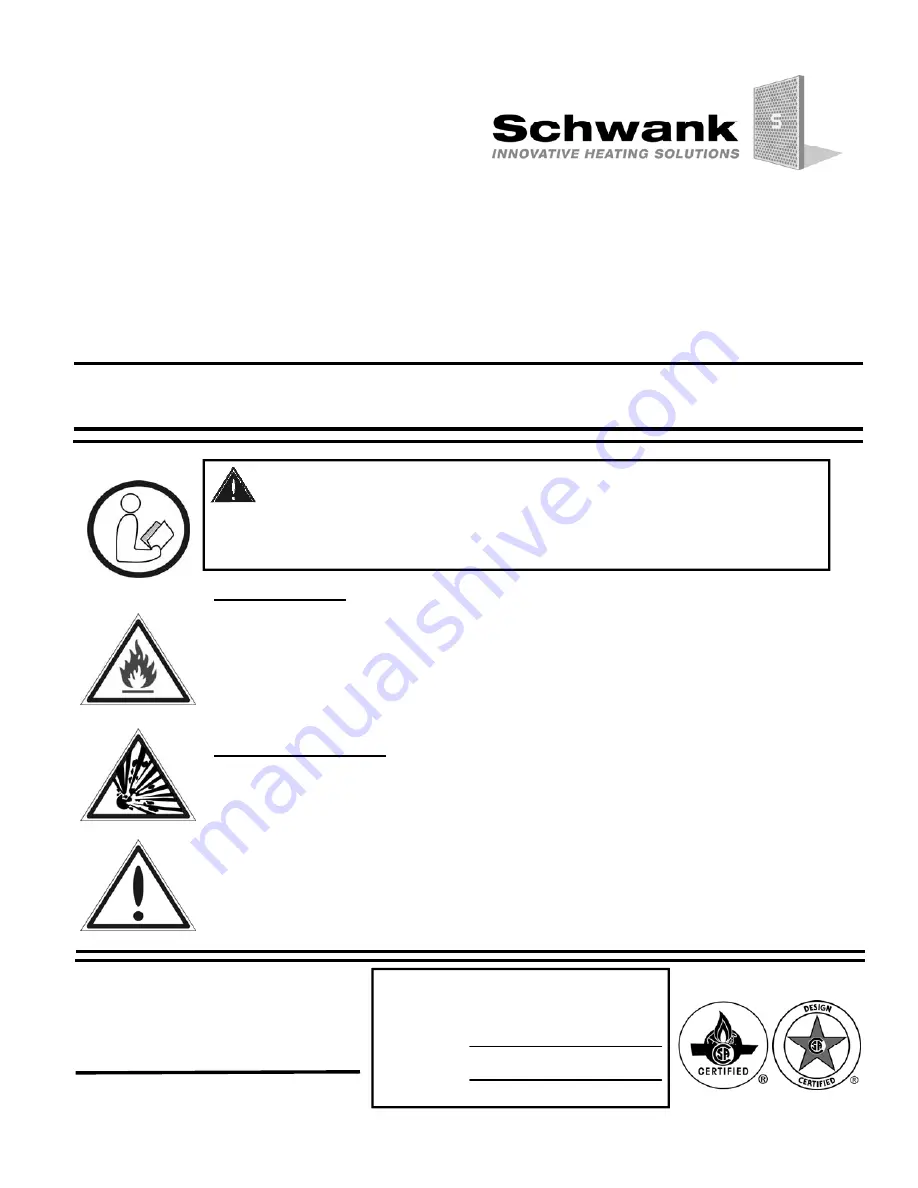 Schwank STR-JZ Installation & Owner'S Manual Download Page 1