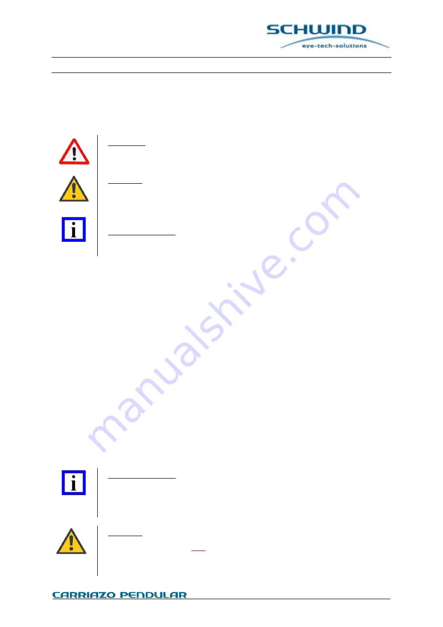 SCHWIND Carriazo-Pendular User Manual Download Page 8