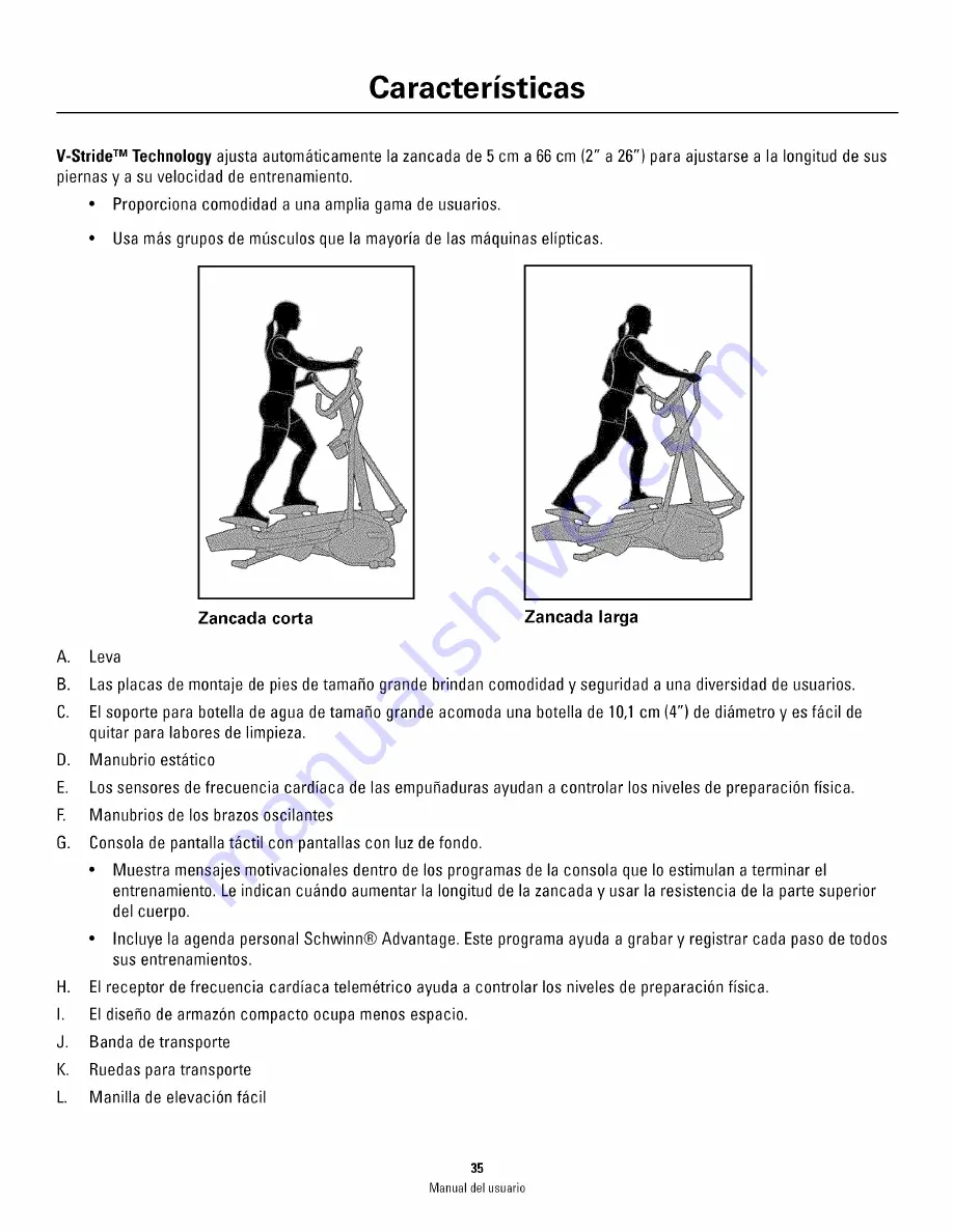 Schwinn 460 Variable Stride Elliptical Скачать руководство пользователя страница 36