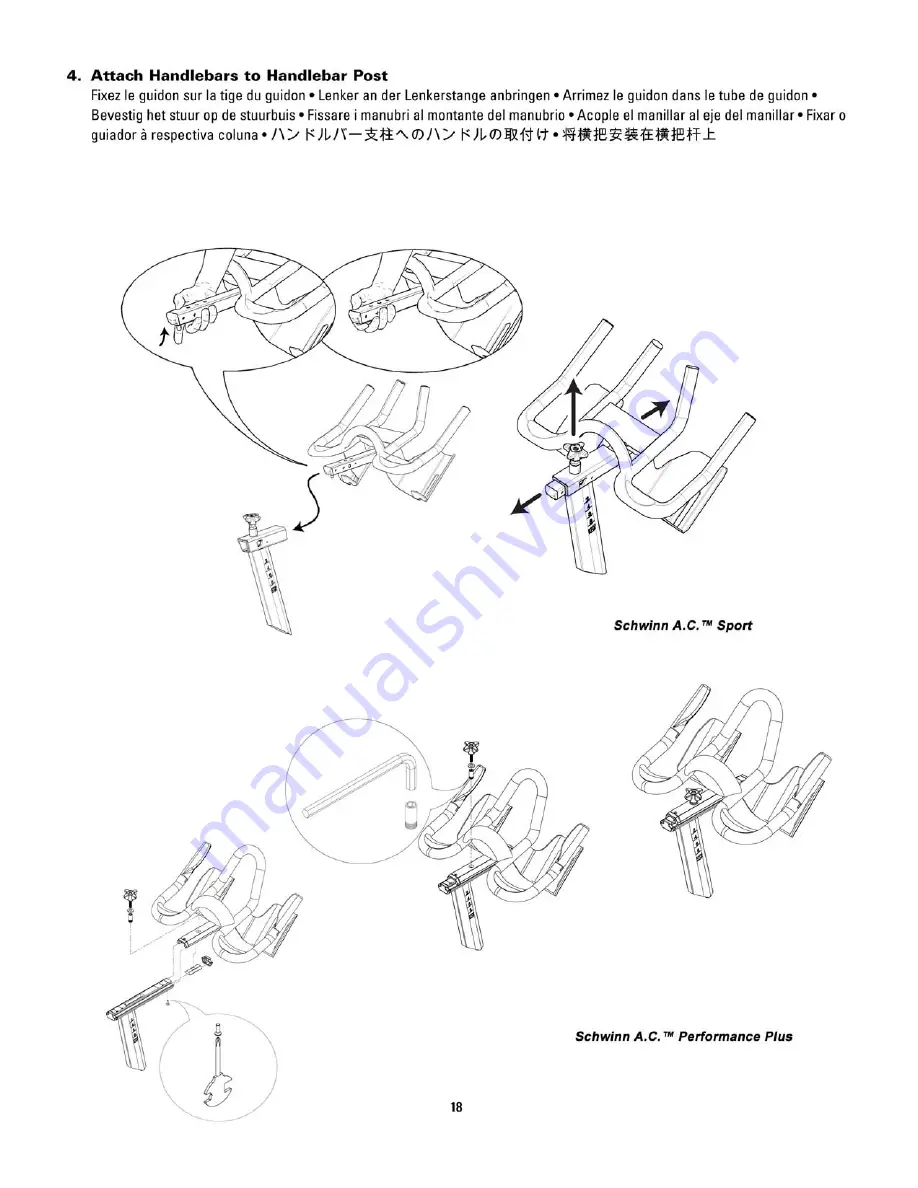 Schwinn A.C. Performance Plus Assembly Manual Download Page 18