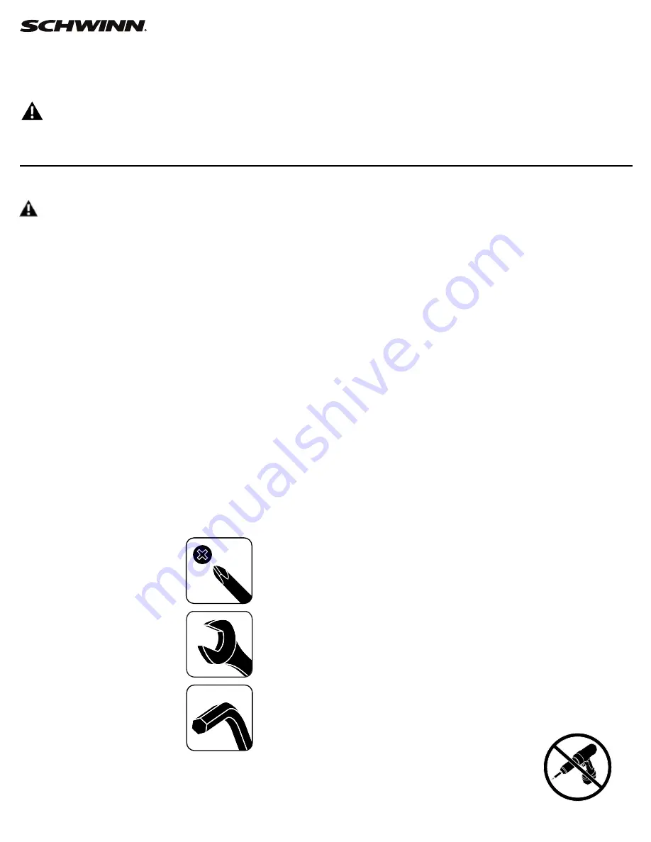 Schwinn AD7 AirDyne Service Manual Download Page 55