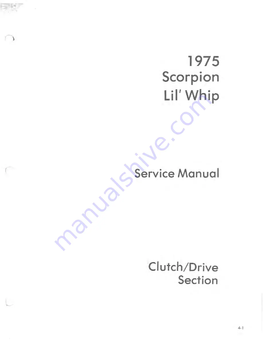 SCORPION 1975 LIL' WHIP Service Manual Download Page 65