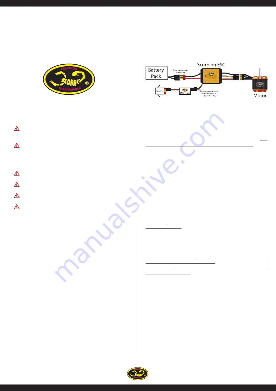 SCORPION Commander ESC's Series User Manual Download Page 2