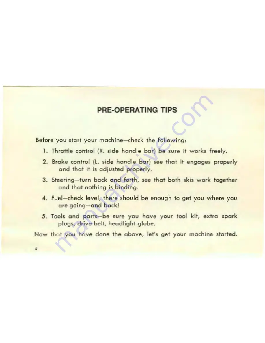 SCORPION Stinger 1972 Operator'S Manual Download Page 6